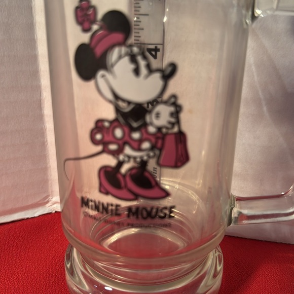 Disney Mugs MICKEY And MINNIE MOUSE GLASS ROOT BEER MUG Set Of 2  5.5” - Picture 4 of 9